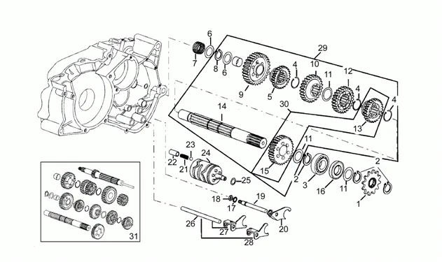 Arbre secondaire   gears