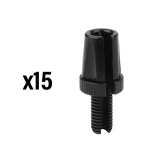 VIS CREUSE TENDEUR DE CABLE VELO M 7 L10 mm FENDUE ALU NOIR (SACHET DE 15 PIECES) -ELVEDES