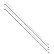 REINFORCED SPOKE STAINLESS STEEL SILVER 2,0 mm WITH HEAD ANGLED IN 2,3 mm L 285 mm WITH NUT (SOLD IN PACKS OF 4)