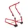 LEVE/BEQUILLE STAND MOTO P2R AVANT FIXATION SOUS TE DE FOURCHE ACIER ROUGE (HAUTEUR REGLABLE 67 à 88 cm)