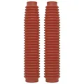 SOUFFLET DE FOURCHE MOTO POLISPORT ROUGE DIAM INT 41 ET 58 mm - LONGUEUR 350 mm (PAIRE)