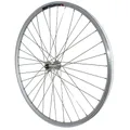 TREKKING WHEEL BRAKE SHOE LOCKING 700 X 35 - 28" M260 FRONT REINFORCED HUB MICHE MAGNUM SILVER SPECIAL LOUEUR RIM 19C 36 SPOKES STAINLESS STEEL -WEIGHT MAX 130 kg