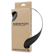 HANDLEBAR TAPE/HANDLEBAR NEWTON BLACK EFFETS WHITE WITH BOUCHONS (SUPER RESISTANTE AND CONFORTABLE)