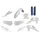 CARROSSERIE/CARENAGE MOTO MX HUSQVARNA 125 TC, 250, 350, 450 FC 2019>2022 BLANC (COULEUR OEM) (KIT PLASTIQUES 11 PIECES) -POLISPORT