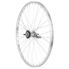 CITY WHEEL BRAKE SHOE TORPEDO REAR 650X35B RIM ALUMINIUM HUB STEEL RETROPEDALAGE 1-SPEED WITH SPROCKET (COASTER BRAKE) RIM 21C (35-584)