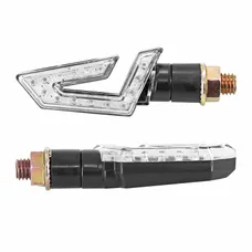 CLIGNOTANT UNIVERSEL REPLAY VIPER 15 LEDS BASE ABS TRANSPARENT/NOIR (L 76mm / H 30mm / L 18mm) (HOMOLOGUE CE) (PAIRE)