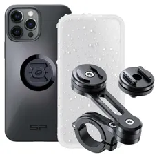 SMARTPHONE MOUNT MOTORCYCLE SP CONNECT PACK/KIT FOR IPHONE 12 PRO MAX INCLUANT BRACKET HANDLEBAR ALUMINIUM, SHELL ON MESURE, PROTECTOR OF SCREEN WATERPROOF