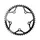 PLATEAU ROUTE 5BRA D.130 TA HEGOA 50DTS EXTERIEUR NOIR ALU 7075 TYPE SHIMANO 10/11V.
