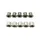 CHAINRING BOLT SET TA STEEL COMPATIBLE DOUBLE PLATEAUX 5 ARMS M8X6.5 (SET OF 5) - CHAINRING BOLT AND NUT