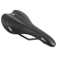 SELLE NEWTON ROUTE/VTT ZENA NOIR DECO NOIR/VERT 272x140mm RAIL ACIER NOIR