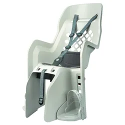 PORTE BEBE/SIEGE ENFANT ARRIERE POLISPORT A FIXER SUR PORTE BAGAGE FIXATION ETAU JOY CREME COUSSIN GRIS (9 A 22Kgs) HOMOLOGUE EN 14344