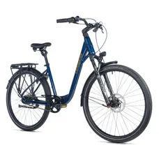 CONVENTIONAL BICYCLE CITY BIKE 28 LEADER FOX ESCALANTE 2025 UNISEX BLUE GLOSS NEXUS 8-SPEED COURROIE (16,5'' - H42CM - SIZE S - FOR ADULT OF 158 cm TO 168 cm)