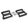 PEDAL MTB PLATEFORME DOWNHILL/BMX NEWTON BLACK TO BEARINGS ALUMINIUM CNC THREAD 9/16 WITH PICOTS SILVER (PAIR) 101X81MM