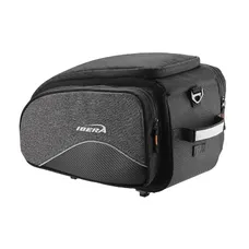 BAG REAR BICYCLE TRUNKBAG IBERA COMMUTER BAG MIK BLACK 15L MOUNTING KIT CARRIER SYSTEM MIK (37.5X26X25CM)
