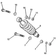 Suspension arrière - Amortisseur/s