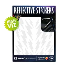 AUTOCOLLANT/STICKER REFLECHISSANT POUR VELO, CASQUE MODELE ECLAIR BLANC (PLANCHE) -REFLECTIVE BERLIN