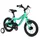 CONVENTIONAL BICYCLE CHILDREN'S 14 INCHES LEADER FOX BUBU 2025 GREEN CLAIR MONOVITESSE FRAME ALUMINIUM (SIZE CHILDREN'S JUSQU'TO 105 cm) -V BRAKE
