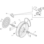 Roue avant complète
