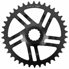 E-BIKE CHAINRING DIRECT MOUNT FOR BOSCH ESJOT 38T SINGLE BLACK STEEL (3.30 - 1/2"X1/8") (3EME GENERATION) WITHOUT RONDELLE OF OFFSET 2.8 mm WITH 4.8 mm