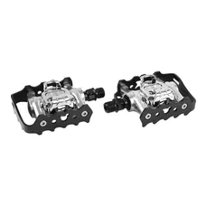 PEDAL MTB AUTOMATIQUE POLYVALENTE NEWTON WITH 1 FACE SHIMANO/SPD BLACK ALUMINIUM D9/16 354 g WITH CALES (PAIR)
