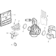 Carburateur complet - Raccord d'admission