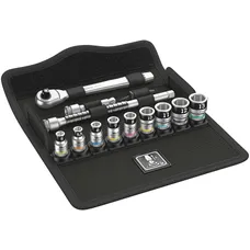 RATCHET WERA 8100 ZYKLOP METAL 1/4 METRIC WITH SOCKETS/BUSHES CHROME MOLY (SET 13 PIECES) -BRAND GERMAN FOR THE WORKSHOPS