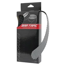 HANDLEBAR TAPE/HANDLEBAR NEWTON SILICONE WHITE/BLACK WITH BOUCHONS