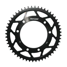 ADAPTABLE 50CC GEARED MOTORCYCLE REAR SPROCKET DERBI 50 SENDA R, SM, X-TREME, X-RACE 2000>2005/PEUGEOT 50 XP6 2002>, XPS/MBK 50 X-LIMIT 2004>/RIEJU 50 RMX, SMX 420 52 DTS STEEL (BORE 105 mm) -SUPERSPROX