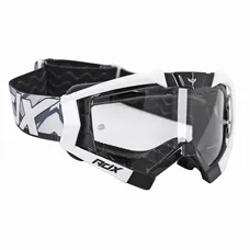MASQUE/LUNETTES CROSS ADX MX NOIR/BLANC ECRAN TRANSPARENT ANTI-RAYURES (HOMOLOGUE EN1938) (+ LIVRE AVEC ECRAN MIROIR)