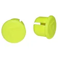 HANDLEBAR END PLUG ROAD VELOX YELLOW FLUORESCENT (CARDED PER 2)
