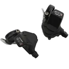 MANETTE ROUTE P2R POUR CINTRE PLAT 9V. PUSH-PULL COMPATIBLE SHIMANO DOUBLE/TRIPLE (PAIRE)