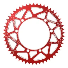 ADAPTABLE REAR SPROCKET 50CC GEARED MOTORCYCLE VOCA BESTIA SHERCO 50 SUPERMOTARD 2002>2013, 50 SE R ENDURO 2014>2017, 50 SM RS FACTORY 2018>2020 428 53 DTS ALUMINIUM CNC RED (DIAMETER 110/125/8.5)