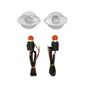 ECLAIRAGE DECO REPLAY CAT'S-EYES OVALE TRANSPARENT/BLANC AMPOULE ORANGE (L 71mm / H 36mm / L 12mm) **
