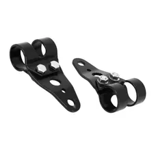 SUPPORT DE PHARE CYCLO ADAPTABLE MBK 51/MOTOBECANE/PEUGEOT 103 NOIR (DIAM 26/28 mm) (PAIRE) -SELECTION P2R