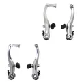 BRAKE CALIPER MTB/CITY V-BRAKE ALUMINIUM SILVER (2 PAIRS) 110 mm COMPATIBLE MUDGUARD