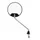 REAR-VIEW MIRROR SCOOTER ROUND WHITE REVERSIBLE ROD DIAMETER 8 CHROME (SOLD INDIVIDUALLY)
