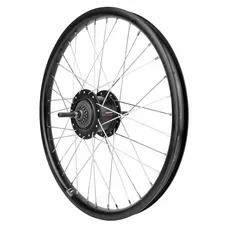 MTB WHEEL/CARGO/E-BIKE/LONGTAIL 20" ER20 REAR BLACK DOUBLE WALL HUB NEXUS 7-SPEED DRUM BRAKE 36 SPOKES STAINLESS STEEL (J.40625)