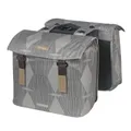 DOUBLE BICYCLE PANNIER BASIL ELEGANCE 40L TAUPE MOUNTING KIT VELCROS ON CARRIER (36X32X16 CM) COMPATIBLE SYSTEM MIK 2.0 (COMPATIBLE WITH 211726 INCLUDED)