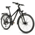 CONVENTIONAL BICYCLE TREKKING BIKE 28 LEADER FOX ESPIRIT 2025 WOMEN'S BLACK 9-SPEED FRAME ALUMINIUM 18 INCHES (SIZE ADULT 168 TO 178 cm)
