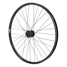MTB WHEEL DISC LOCKING 27.5" MAXX 25 TUBELESS READY FRONT BLACK HUB SHIMANO M475 DISC 6 HOLES DISC COMPATIBLE E-BIKE/ALL TERRAIN - RIM 25C 32 SPOKES