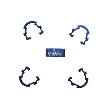 CLIPS OF CABLE HOUSING/BRAKE HOSE ALUMINIUM BLUE (BOX OF 5)