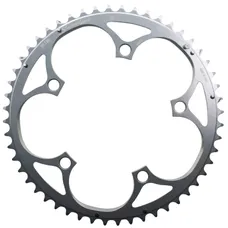 ROAD CHAINRING 5-BOLT DIA. 130 MICHE 52T OUTER TYPE SHIMANO SILVER 9/10-SPEED