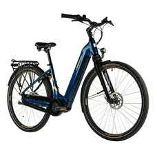 ELECTRIC BICYCLE/E-BIKE CITY 28 LEADER FOX NEBA UNISEX BLUE TIGRE 8-SPEED SHIMANO NEXUS MID-DRIVE MOTOR BAFANG M420 36-SPEED 80NM BATTERY 15AH (20'' - H52CM - SIZE L - FOR ADULT OF 178 cm TO 185 cm)