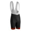 CYCLING SHORTS GIST JUNIOR BIB STRAPS BASE 3 DENSITY BLACK BORDS RED 8/10 YEARS - 8114