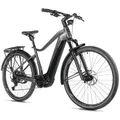 ELECTRIC BICYCLE/E-BIKE TREKKING BIKE 29 LEADER FOX DIXON 2026 MEN'S GREY GLOSS 10-SPEED CUES MID-DRIVE MOTOR PANASONIC GX ULTIMATE 36-SPEED 95NM BATTERY 23AH (19'' - H48CM - SIZE L - FOR ADULT OF 178 cm TO 185 cm)