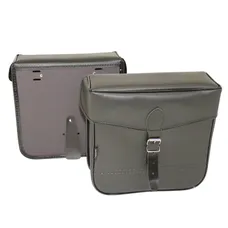 BICYCLE PANNIER SPORFABRIC S14 STYLE VINTAGE - MOUNTING KIT COURROIE - EFFET CUIR BLACK (LG30XL11XH30) (PAIR)