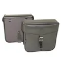 BICYCLE PANNIER SPORFABRIC S14 STYLE VINTAGE - MOUNTING KIT COURROIE - EFFET CUIR BLACK (LG30XL11XH30) (PAIR)