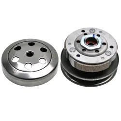 EMBRAYAGE SCOOT ADAPTABLE MBK 50 BOOSTER, NITRO/YAMAHA 50 BWS, AEROX/APRILIA 50 SR/MALAGUTI 50 F12 (DIAM 107 AVEC POULIE + CLOCHE) -P2R