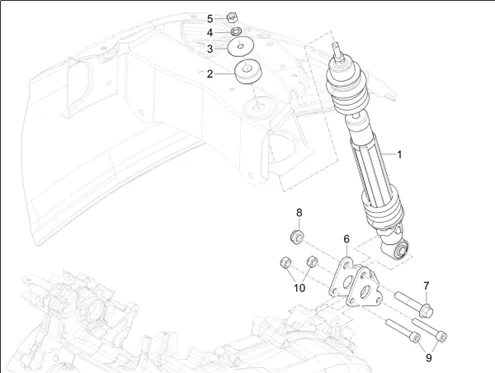 Suspension arrière - Amortisseur/s