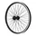WHEEL BMX 20" FRONT BLACK HUB ALUMINIUM BLACK 48T. AXLE PLEIN 3/8 WITH ECROUS RIM 25C